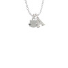 Mini Cat Face with Whiskers Crystal Initial - Sophia Necklace