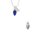 Christmas Lights - Blue Resin Crystal Initial - Sophia Necklace