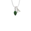 Green Christmas Light Crystal Initial - Sophia Necklace