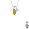 Christmas Lights - Hot Yellow Resin Crystal Initial - Sophia Necklace