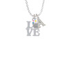 Love with Vanilla Cupcake Crystal Initial - Sophia Necklace