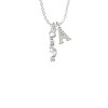 Small Cutie Pie Script Crystal Initial - Sophia Necklace