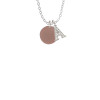 Acrylic 1/2" Disc Rose Gold Tone Crystal Initial - Sophia Necklace