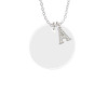 Acrylic 1 1/8" Disc Imitation Pearl Crystal Initial - Sophia Necklace