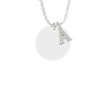 Acrylic 7/8" Disc Imitation Pearl Crystal Initial - Sophia Necklace