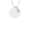 Acrylic 1" Disc Imitation Pearl Crystal Initial - Sophia Necklace