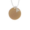 Acrylic 1 1/8" Disc Gold Tone Crystal Initial - Sophia Necklace