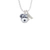 Fimo Clay Puppy Dog Crystal Initial - Sophia Necklace