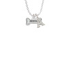 Mini ''Rescue'' Dog Bone Crystal Initial - Sophia Necklace