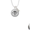Domed Black NP Crystal Initial - Sophia Necklace