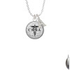 Domed Black CRNA Crystal Initial - Sophia Necklace