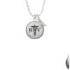 Domed Black RRT Crystal Initial - Sophia Necklace
