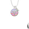 Domed Multi Color CMA Crystal Initial - Sophia Necklace