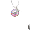 Domed Multi Color BSN Crystal Initial - Sophia Necklace