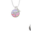 Domed Multi Color EMT Crystal Initial - Sophia Necklace