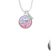 Domed Multi Color LVT Crystal Initial - Sophia Necklace
