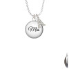 Domed Mrs. Crystal Initial - Sophia Necklace