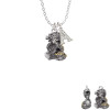 Dragon with Gold Tone Scales and Crystals Crystal Initial - Sophia Necklace