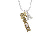 Gold Tone Script ''Dream'' with Clear Crystals Crystal Initial - Sophia Necklace