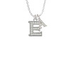 Crystal Initial - E - Beaded Border - Crystal Initial - Sophia Necklace