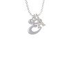 Small Gelato Script Initial - E - Crystal Initial - Sophia Necklace