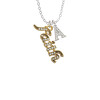 Gold Tone Script ''Faith'' with Clear Crystals Crystal Initial - Sophia Necklace