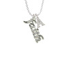 Script ''Faith'' with Clear Crystals Crystal Initial - Sophia Necklace
