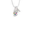 Multicolored Flip Flop Crystal Initial - Sophia Necklace