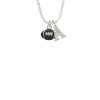 Mini Enamel Football Crystal Initial - Sophia Necklace