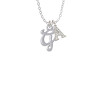 Small Gelato Script Initial - G - Crystal Initial - Sophia Necklace