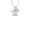 White Ghost Crystal Initial - Sophia Necklace