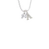Mini Gelato Script Initial - H - Crystal Initial - Sophia Necklace