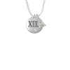 Half Marathon with Clear Crystal Roman Numeral Crystal Initial - Sophia Necklace