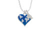 Enamel Earth Heart Crystal Initial - Sophia Necklace