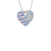 Acrylic Small Hologram Heart Crystal Initial - Sophia Necklace