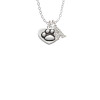 Paw in Heart Crystal Initial - Sophia Necklace