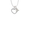 Outline Heart Crystal Initial - Sophia Necklace