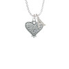 Antiqued Alligator Print Heart Crystal Initial - Sophia Necklace