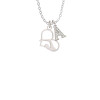 Swimmer in Heart Crystal Initial - Sophia Necklace