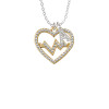 Gold Tone Large Crystal Heart - Heartbeat Crystal Initial - Sophia Necklace