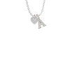 Acrylic 5/16" Imitation Pearl Heart Crystal Initial - Sophia Necklace