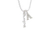 Small hope Script Crystal Initial - Sophia Necklace