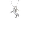 Small Rearing Horse Crystal Initial - Sophia Necklace
