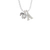 Mini Running Horse Crystal Initial - Sophia Necklace
