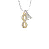 Crystal Gold Tone Infinity Sign Crystal Initial - Sophia Necklace