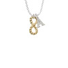 Gold Tone Infinity Rope Crystal Initial - Sophia Necklace
