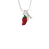 Red Jalapeno Crystal Initial - Sophia Necklace