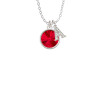 12mm Crystal Rivoli - Red Crystal Initial - Sophia Necklace