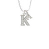 Crystal Initial - K - Beaded Border - Crystal Initial - Sophia Necklace