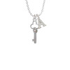 Trefoil Key with AB Crystals Crystal Initial - Sophia Necklace